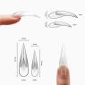 Adore Dual Nails Forms Верхние формы для наращивания ногтей в форме кошачьего когтя, 120 шт